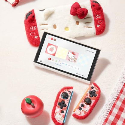 Kuitmor Plush Protective Case for Switch 2, Kawaii Protective Shell Hard PC Slim Cover Case Compatible with Switch 2025 Game Console and Joystick Controller - HLK