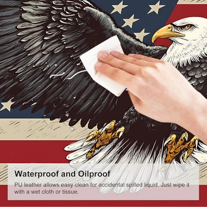 Mouse Pad, Large Anti-Slip with Stitched Edges Desk Mat Desktop Laptop Computer Desk Keyboard Mat,Table Protector Blotter Mat (Eagle Flag, 35.4" x 15.7") - color: Eagle Flag, size: 35.4" x 15.7"