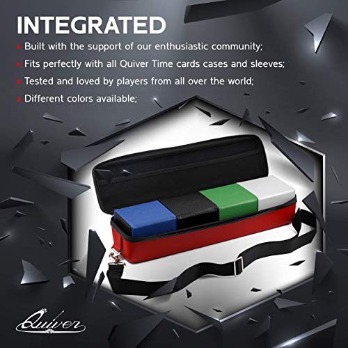 Quiver Time Teal Citadel Deck Block for Magic: the Gathering Cards - TCG 100+ Premium Commander Deck Box, MTG Deck Box for Cards, Dice & Tokens, Custom Divider, Magnetic Closure - color: Teal