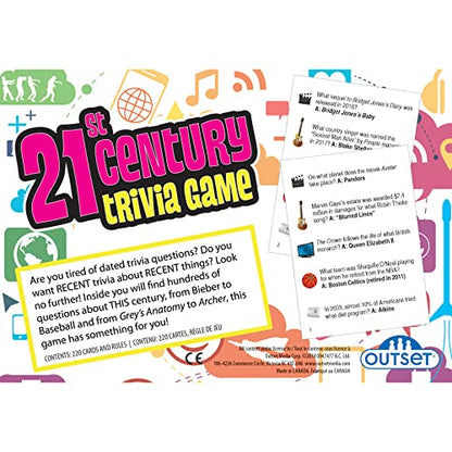 21st Century Trivia Game - Party Game - Family Game - Travel Game - Fun and Easy to Play - 1200 Trivia Questions - for 2 or More Players - Ages 12+