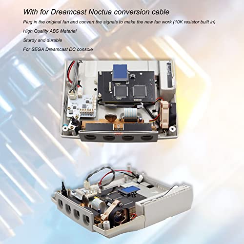 Cuifati 3D Print Console Fan Mount Kit, Mini Brushless Cooling Fan Bracket for DC Gaming Console, Compatible with x10 5V Fans, Silent with GDROM Emulators