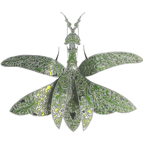 3D Metal Puzzles for Adults,3D Model Building Puzzle Kits,Cool Insect Animal Themed Design,Bugs Model Kits Brain Teaser DIY Assembling Crafts Kits Creative Ornament (Mantis) - color: Mantis