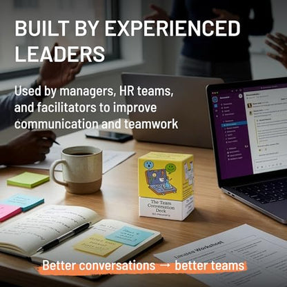 160 Team Building Cards for Managers - Build Trust & Improve Team Performance - 4 Categories from Light Icebreakers to Strategic Team Questions - For Meetings & 1-on-1s | Say This Not That Cards