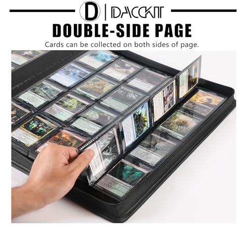 Premium 2000 Pocket Card Binder - 20 Pocket Trading Card Binder with Sleeves Fits 2000 Cards, Ringless Card Album for TCG - Model A，Classic Navy Blue - color: Classic Navy Blue