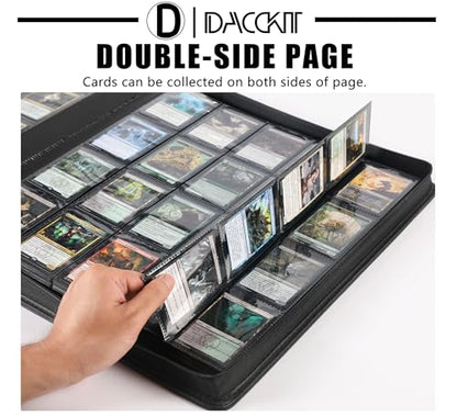 Premium 2000 Pocket Card Binder - 20 Pocket Trading Card Binder with Sleeves Fits 2000 Cards, Ringless Card Album for TCG - Model A，Classic Navy Blue - color: Classic Navy Blue