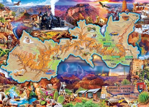 MasterPieces - 1000 Piece Jigsaw Puzzle, Grand Canyon National Park, Fun for Adults, Family, Kids 19.25"x26.75" - style: Grand Canyon
