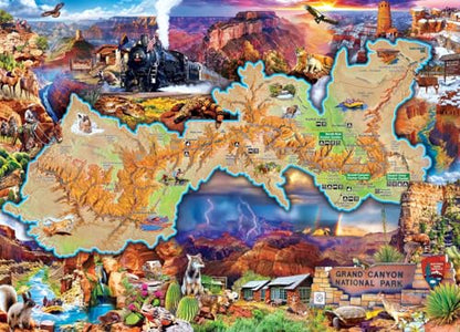 MasterPieces - 1000 Piece Jigsaw Puzzle, Grand Canyon National Park, Fun for Adults, Family, Kids 19.25"x26.75" - style: Grand Canyon
