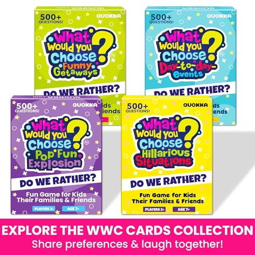 QUOKKA Fun Card Game for Teens, Kids & Adults – Fun Party & Family Board Game | What Would You Chose Challenges | 500+ Hilarious Icebreaker Questions for Friends, Family Nights, Travel & Sleepovers - color: 3. Daily Fun Choices