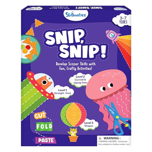 Skillmatics Scissor Skills Activity Book for Preschoolers – Snip Snip - style: 1. Multi-Theme