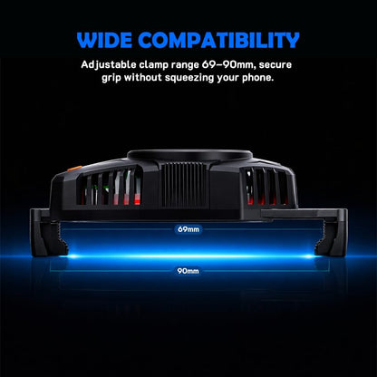 Portable Slim Phone Cooling Pad, USB Low Noise Phone Cooler Mat for iPhone Android Samsung, Non-Slip Heat Dissipation Pad for Gaming Travel Car Desk Video Calls