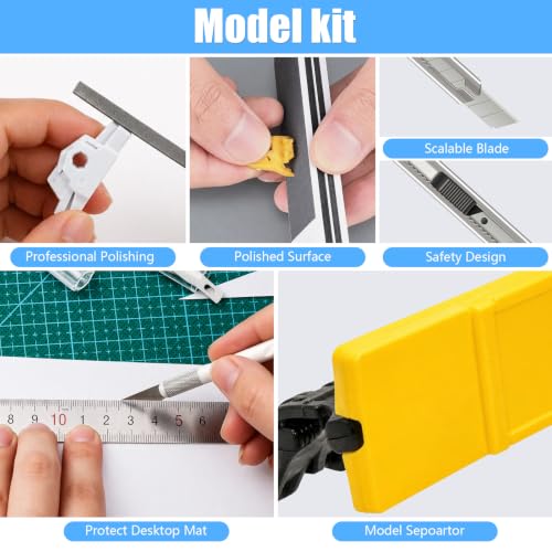 Gundam Model Tool Kit, Hobby Building Tools Kit, 20PCS Basic Gunpla Tool Kit Hobby Making, Gundam Accessories Metal Earth Tool for Gunpla Basic Model Assembling Repairing Fixing DIY