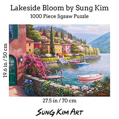 Jigsaw Puzzle 1000 Piece for Adults (Lakeside Bloom) - color: Lakeside Bloom