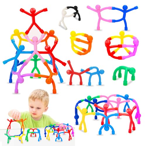 36pcs Magnetic People Figures for Kids 3-8 Travel STEM Fidget Toy | Safe ASTM-certified, Quiet Play for Airplane Car Trips Restaurant, Develops Creativity for Classroom Rewards Stocking Stuffer - color: Magnet Men [Solid], size: 36pcs
