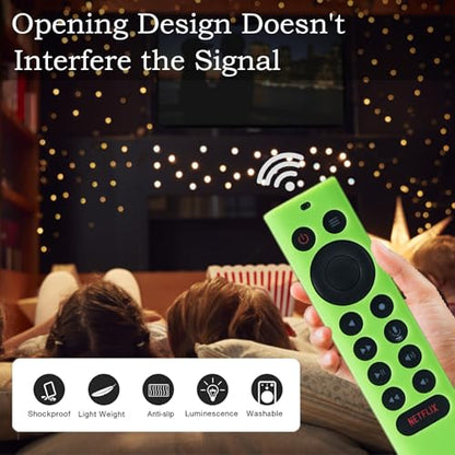 Silicone Protective Cover for NVIDIA Shield TV Pro 4K HDR Remote Green&Blue | Protective Controller Sleeve for Shield TV Pro/4K HDR,Anti-Slip,Shockproof,Glow in the Dark,TV remote controls
