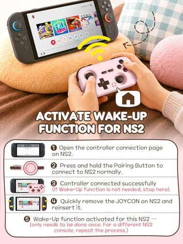 IINE Retro Pocket Game Controller with Hall Effect Joysticks, Switch 1 & 2 Compatible, Wireless Gamepad for Steam Deck, PC, Android, iOS, Customizable D-Pad, Vibration & Motion Control (Berry Choco) - color: Berry Choco