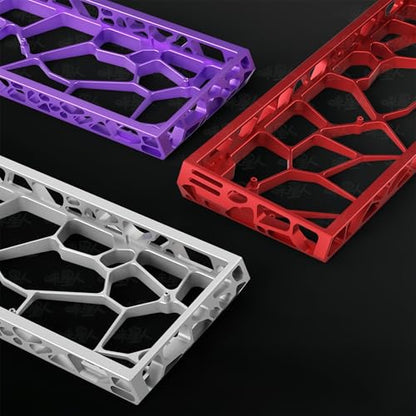 H60 Hollow Aluminum Keyboard Case,60% Compact Customized Mechanical Gaming Keyboard Housing Compatible with Wooting60/Win60/GH60/MADLIONS MAD 60 HE 61Keys Barebones Keyboards DIY (Red) - color: Red