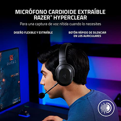 Razer Barracuda X Wireless Gaming & Mobile Headset (PC,PlayStation,Switch 2,Android,iOS): 2.4GHz Wireless + Bluetooth - Lightweight - 40mm Drivers - Detachable Mic - 50 Hr Battery - Black,(Pack of 2) - color: Classic Black, size: Standard (Pack of 2), sty