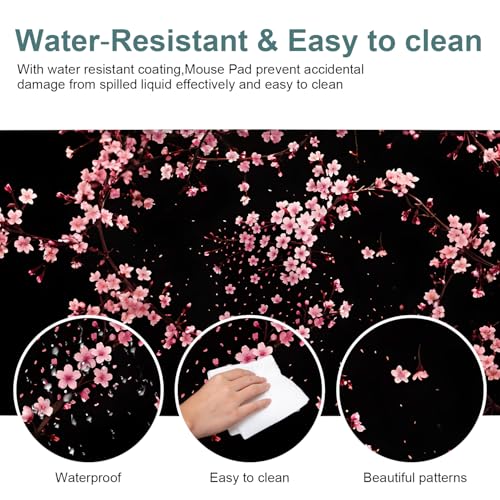 Cherry Blossom Extended Gaming Mouse Pad 35.4 x 15.7 Inch – Japanese-Inspired Desk Mat for Gaming, Office, and Study with Non-Slip Rubber Base - color: #42, size: 35.4" x 35.4"