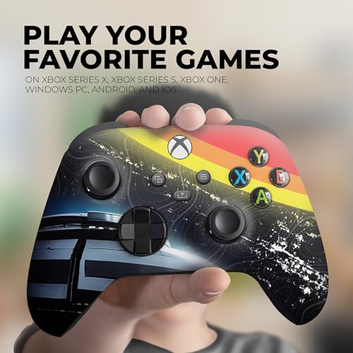DreamController Cosmic Voyagger Custom X-box Controller Wireless compatible with X-box One/Series X/S Proudly Customized in USA I Permanent HYDRODIP Print(NOT JUST A SKIN)(MODDED) - color: Cosmic Voyageer, size: Modded - Front & Back Print