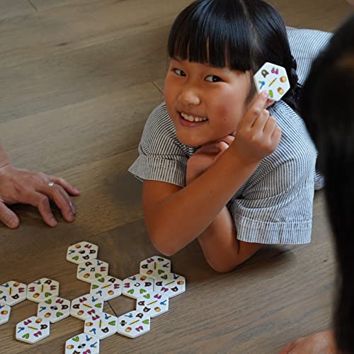 HoneyCombs Game, Tile Matching Game for Kids & Families, 52 Tiles, Ages 6+ | Award-winning STEM toy with 52 tactile tiles, 1-8 players, 3 ways to play for interactive family fun and learning