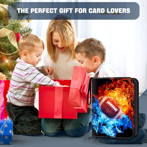 Football Card Binder with Sleeves,9-Pocket Trading Card Holder Card Collectors Album Hold Up to 900 Cards,Card Folder for Football Baseball Basketball Sport Trading Cards, TCG, MTG, PTG Games - color: Football-900