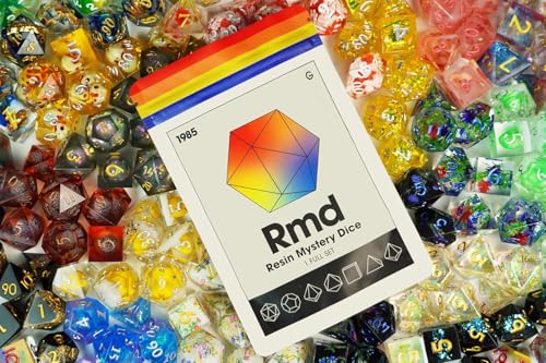 1985 Games Sharp Edge Polyhedral Dice Set – Mystery RPG Dice for Dungeons & Dragons & Tabletop RPGs | Pack of 6 - color: Resin Mystery Dice, size: Pack of 6
