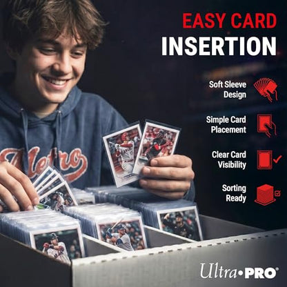Ultra Pro Soft Card Sleeves 2-5/8" X 3-5/8", Ultra Clear (100Count)