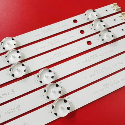 6Pcs/1Set LED Backlight Strip Compatible with LG 49" TV 49UJ630 49LJ614V 49UJ634V 49UJ670 49UJ651V 49UJ701V 17Y 49UJ65_A_27LED