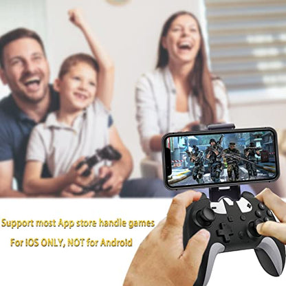 iOS MFi Controller, Megadream Gaming Controller Joystick Joypad with Adjustable Clamp for iOS 13.4+ Version iPhone/iPad, iPhone 13/13 Pro/13 Mini, iPhone 12 Pro/Mini, Not for TV - Grey [Direct Play] - color: Grey