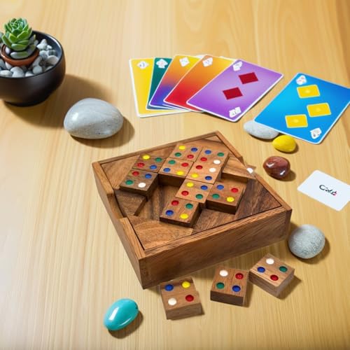 Color Match 12 Pieces Puzzle Fun Challenging Wooden IQ Brain Teaser Game - style: 12 Pieces Color Match