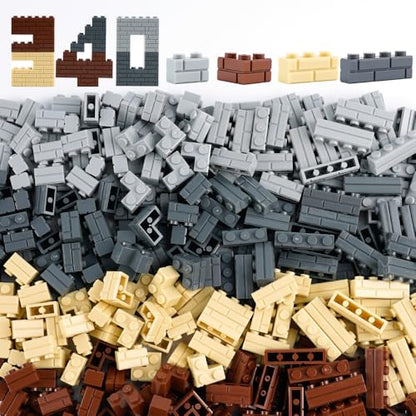 Wall Classic Bricks Parts and Pieces: 340 PCS Masonry Profile Accessories Building Block Sets(Mix) - color: Mix
