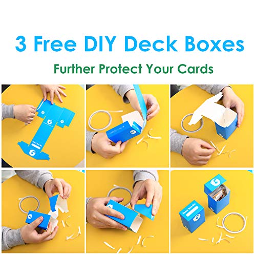 DeElf 1000 Bulk Clear Card Sleeves for Playing Card Standard Size Trading Game Fit MTG Baseball and Sport Cards Acid Free Enhance Penny Protector