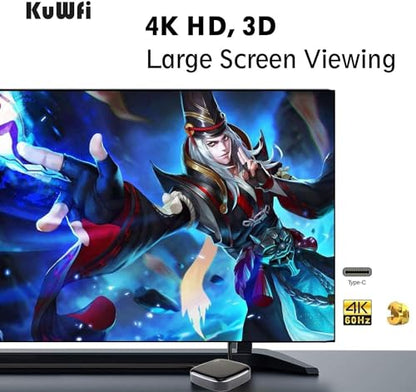 KuWFi Video Game Capture Card Switch 4K 1080P 60FPS HDMI to USB C Capture Card for All HDMI Devices Such as Streaming Work with OBS/Camera/PS4/PC