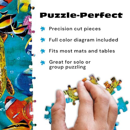 Buffalo Games - Tiny Bubbles - 300 Piece Puzzle for Adults - Oversized, Easy-to-Hold Pieces - Steve Sundram Ocean Scene - Premium Giftable Jigsaw