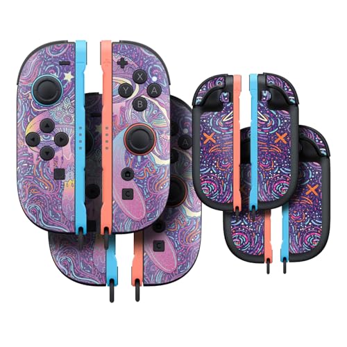 Glossy Glitter Gaming Skin Compatible with Nintendo Switch 2 Joy-Con Controller 2 Pack - Bad Trip - Premium 3M Vinyl Protective Wrap Decal Cover - Easy to Apply | Crafted in The USA by MightySkins - color: Bad Trip, size: 2 Pack of Joy-Con Skins, style: G