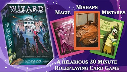 Wizard Community College – Fast & Funny Spell-Casting Card Game for 3–8 Players | Cooperative Storytelling Party Game with Role-Playing Elements | Quick 2-Minute Setup | 20–120 Minute Gameplay