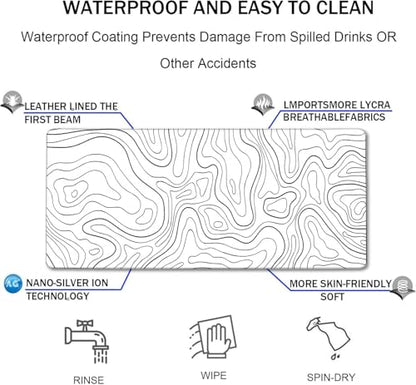 Gaming Mouse Pad, Large Mouse Pads Waterproof Extra Large Big Mouse Pad with Stitched Edge, XXXL Non-Slip Black Computer Mousepad for Gamer, Office & Home, Black Line - color: Black Lines, size: 35.4L x 15.7W inches