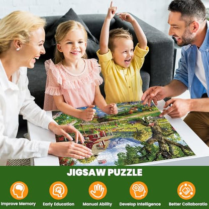 1000 Piece Puzzle for Adults - Country Clubhouse Puzzle for Adults Children - Recycled Paper Jigsaw Puzzle 1000 Pieces - Fun and Challenging Family Game Great Gift Idea, 28 * 20 in - style: Country Clubhouse