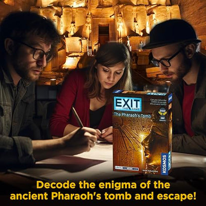 Exit: The Pharaoh's Tomb | Exit: The Game - A Kosmos Game | Kennerspiel Des Jahres Winner | Family-Friendly, Card-Based At-Home Escape Room Experience for 1 to 4 Players, Ages 12+