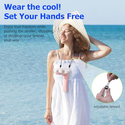 HandFan Upgraded Handheld Misting Fan, Two Button Easy Operation, Rechargeable Portable Mister Fan, Spray Water Mist Fans, Mini Electric Cooling Fans for Travel, Outdoors, Disney(Pink) - color: Pink, style: Two Button Control