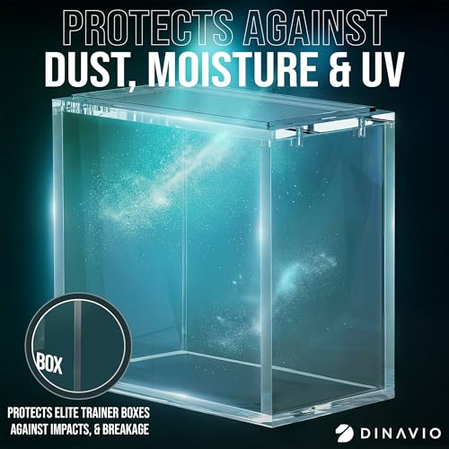 Dinavio Crafthouse Elite Trainer Box Acrylic Display Case Stackable - 8mm + 5mm Ultra Thick Acrylic with N52 Strong Magnets - ETB Case Protector - Compatible with Elite Trainer Boxes - size: Elite Trainer Box Case