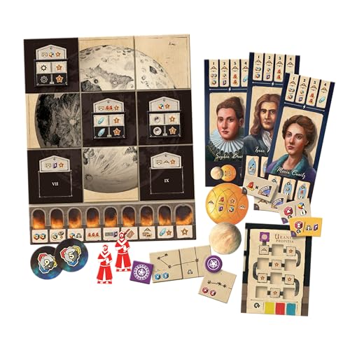 Capstone Games Galileo Galilei Luna Expansion Strategy Board Game Ages 14+ | 1-4 Players, 60-90 Min Playtime, Ages 14+, Solo and Cooperative, Lunar Exploration - style: Luna expansion