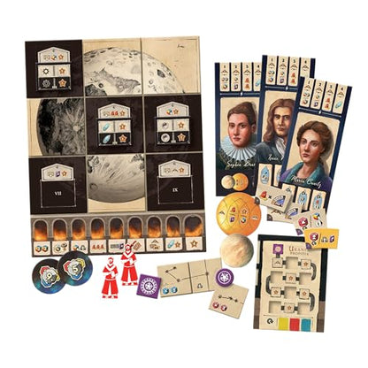 Capstone Games Galileo Galilei Luna Expansion Strategy Board Game Ages 14+ | 1-4 Players, 60-90 Min Playtime, Ages 14+, Solo and Cooperative, Lunar Exploration - style: Luna expansion