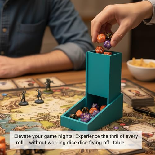 Foldable Mini Dice Tower for D&D, RPG & Tabletop Games Portable Dice Roller Design, Foldable Dice Storage Box Perfectly Fits Board Game Accessories and Gifts (Style 3) - style: style 3