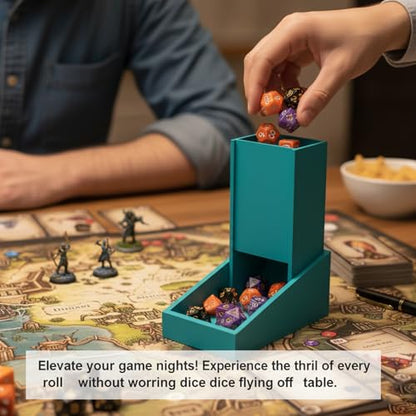 Foldable Mini Dice Tower for D&D, RPG & Tabletop Games Portable Dice Roller Design, Foldable Dice Storage Box Perfectly Fits Board Game Accessories and Gifts (Style 3) - style: style 3