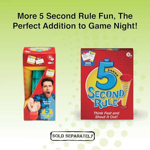 5 Second Rule Uncensored Card Games for Adults - Adult Card Games for Game Night, Travel, Funny Adult Card Game & Icebreaker, Game Nights, Think Fast and Shout Out Answers, Ages 17+ - style: Uncensored