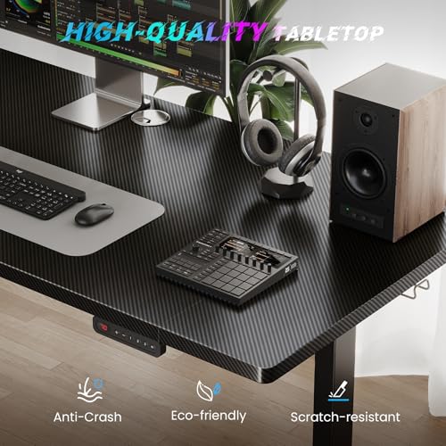 SIAGO Electric Standing Desk Adjustable - 48 x 24 Inch Sit Stand up Desk with Cable Management - 3 Memory Preset Adjustable Height Table | Smooth Height Adjustment, 200lbs Stability, 3 Memory Presets, Cable Management, Pre-Labeled Easy Assembly - color: C