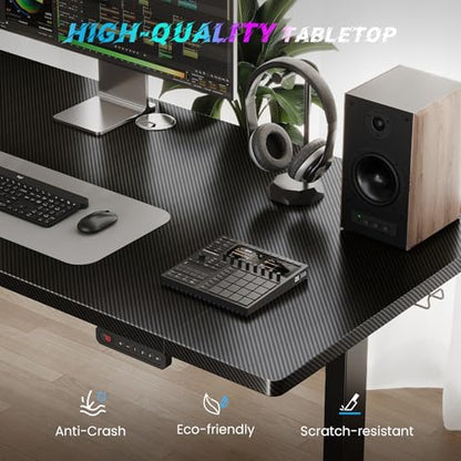 SIAGO Electric Standing Desk Adjustable - 48 x 24 Inch Sit Stand up Desk with Cable Management - 3 Memory Preset Adjustable Height Table | Smooth Height Adjustment, 200lbs Stability, 3 Memory Presets, Cable Management, Pre-Labeled Easy Assembly - color: C