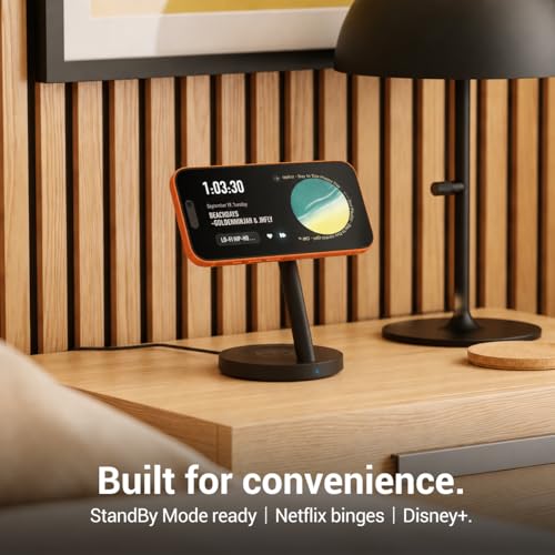 Qi2 25W 3 in 1 Wireless Charging Station for iPhone Samsung | 2-year warranty, MagSafe, strong magnet, 18.5° tilt adjustment, 45W PD adapter, ideal for nightstand office desk travel