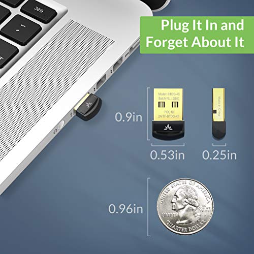 Avantree DG45 USB Bluetooth Adapter Dongle for PC, Computer, Desktop & Laptop, Compatible with Windows 11/10/8.1/8 Only - Connects Bluetooth Headphones, Speakers, Keyboards & Mice ONLY (Not 2.4G/WiFi) - style: Bluetooth Adapter 5.0